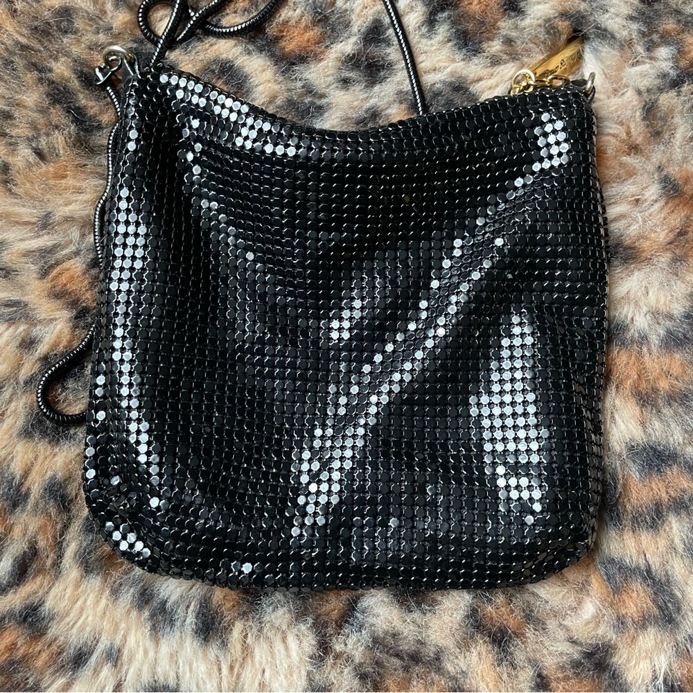 Black Metal Mesh Whiting and Davis Mini Bag - Picture 4 of 8